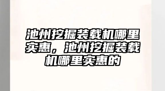 池州挖掘裝載機哪里實惠，池州挖掘裝載機哪里實惠的