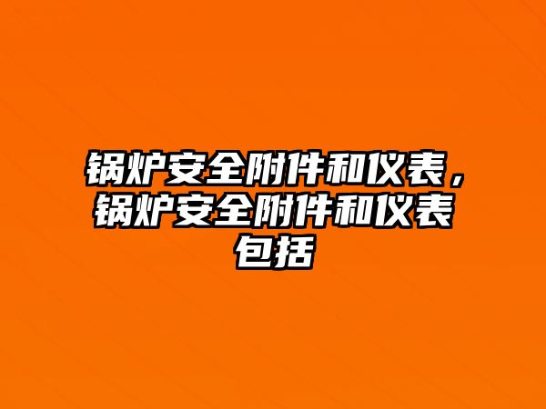 鍋爐安全附件和儀表，鍋爐安全附件和儀表包括