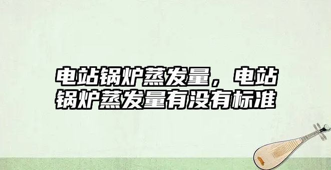 電站鍋爐蒸發量，電站鍋爐蒸發量有沒有標準