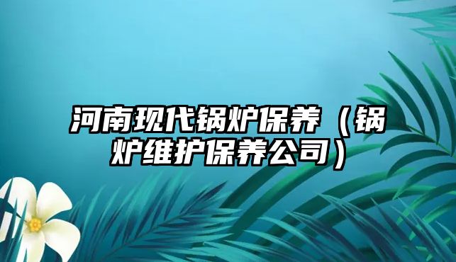 河南現(xiàn)代鍋爐保養(yǎng)（鍋爐維護(hù)保養(yǎng)公司）