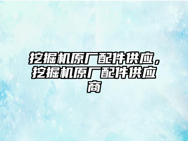 挖掘機原廠配件供應，挖掘機原廠配件供應商