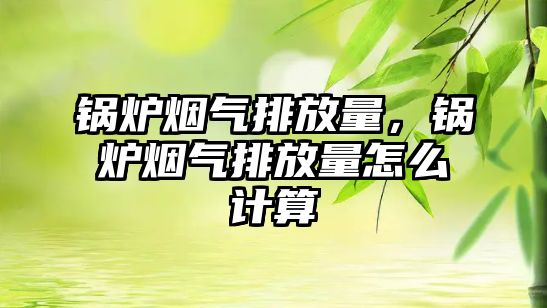 鍋爐煙氣排放量，鍋爐煙氣排放量怎么計算