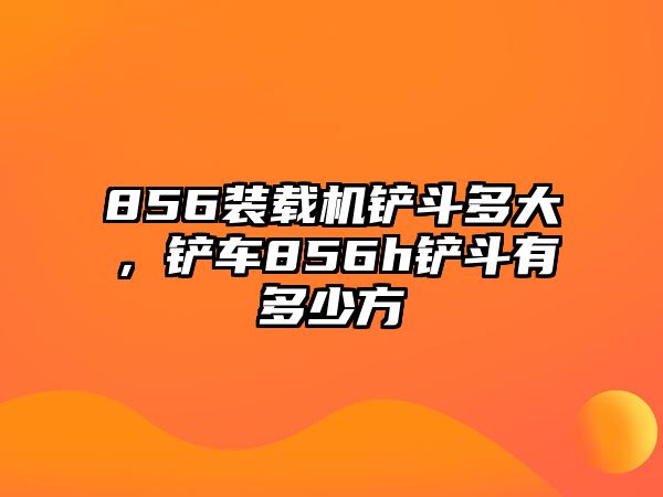 856裝載機鏟斗多大，鏟車856h鏟斗有多少方