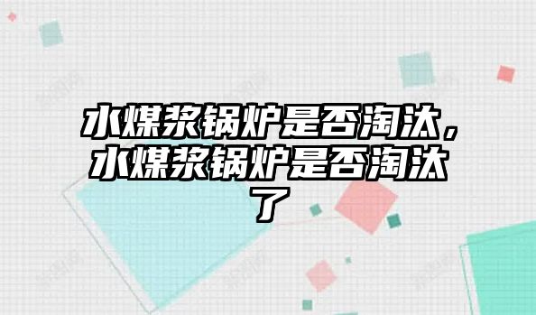 水煤漿鍋爐是否淘汰，水煤漿鍋爐是否淘汰了