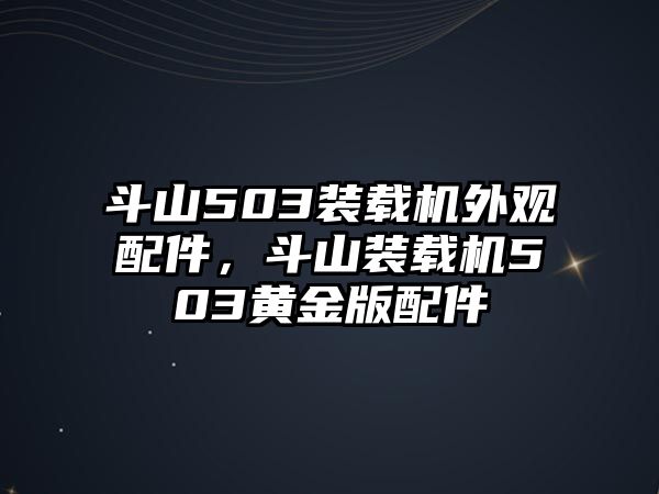 斗山503裝載機外觀配件，斗山裝載機503黃金版配件