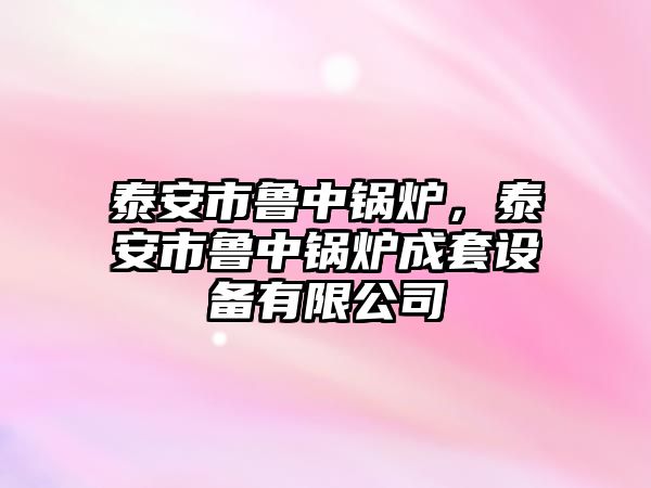 泰安市魯中鍋爐，泰安市魯中鍋爐成套設備有限公司