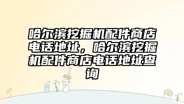 哈爾濱挖掘機配件商店電話地址，哈爾濱挖掘機配件商店電話地址查詢