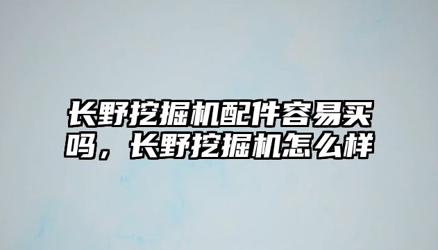 長野挖掘機配件容易買嗎，長野挖掘機怎么樣