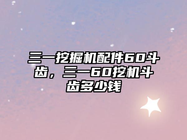 三一挖掘機配件60斗齒，三一60挖機斗齒多少錢