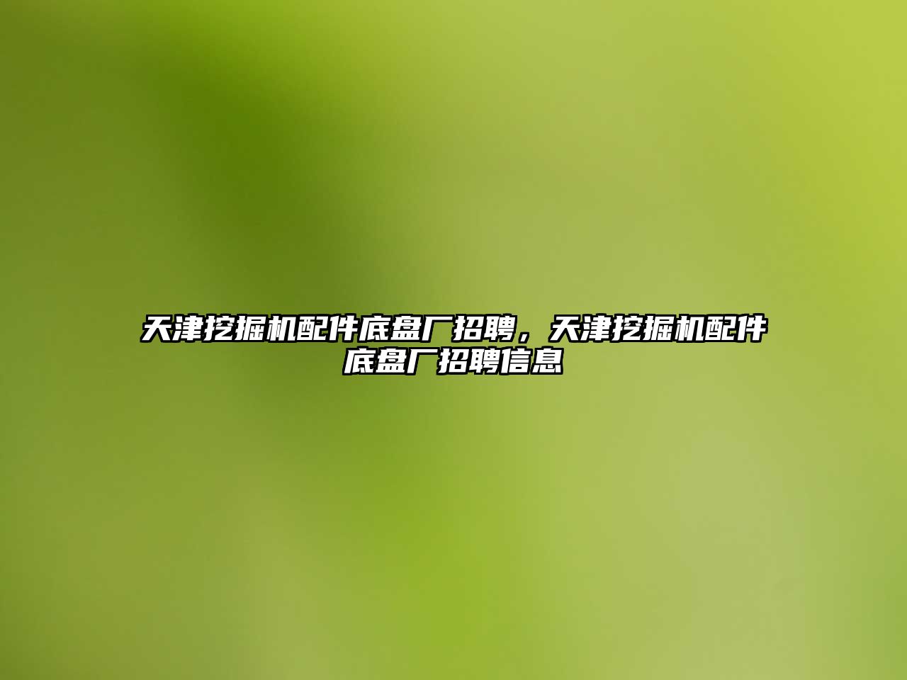 天津挖掘機配件底盤廠招聘，天津挖掘機配件底盤廠招聘信息