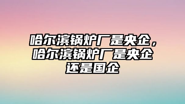 哈爾濱鍋爐廠是央企，哈爾濱鍋爐廠是央企還是國(guó)企