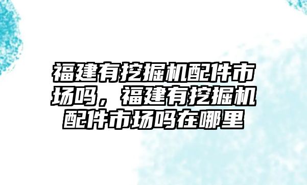 福建有挖掘機配件市場嗎，福建有挖掘機配件市場嗎在哪里