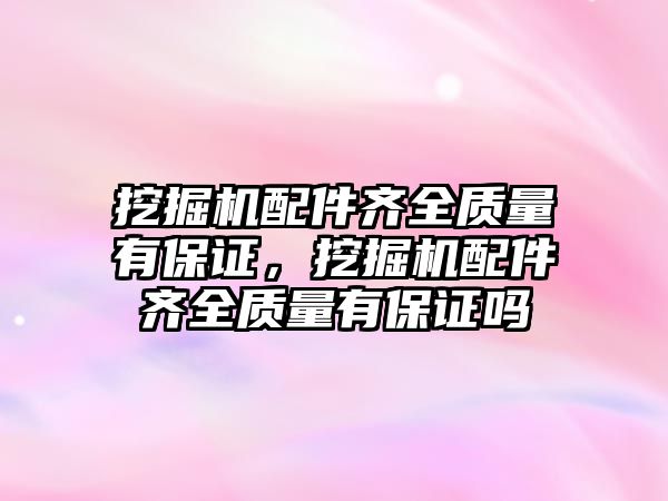 挖掘機配件齊全質量有保證，挖掘機配件齊全質量有保證嗎