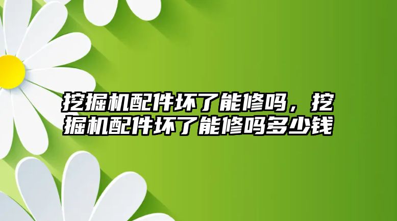 挖掘機配件壞了能修嗎，挖掘機配件壞了能修嗎多少錢