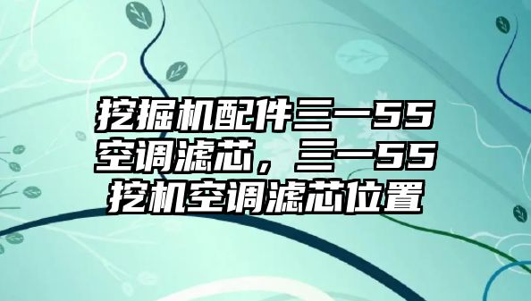 挖掘機配件三一55空調濾芯，三一55挖機空調濾芯位置