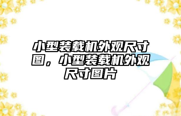 小型裝載機外觀尺寸圖，小型裝載機外觀尺寸圖片