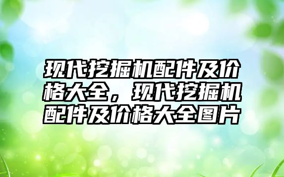 現代挖掘機配件及價格大全，現代挖掘機配件及價格大全圖片