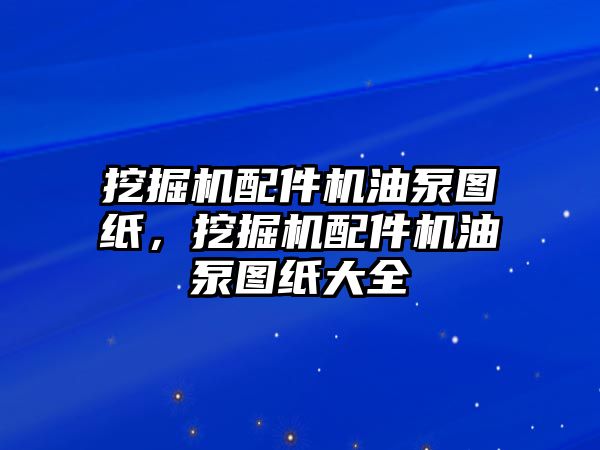 挖掘機(jī)配件機(jī)油泵圖紙，挖掘機(jī)配件機(jī)油泵圖紙大全