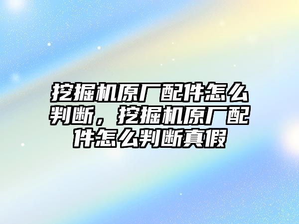 挖掘機原廠配件怎么判斷，挖掘機原廠配件怎么判斷真假