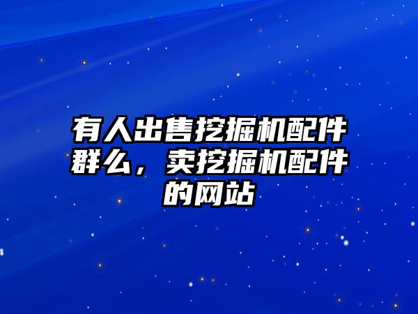 有人出售挖掘機配件群么，賣挖掘機配件的網站