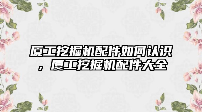 廈工挖掘機配件如何認識，廈工挖掘機配件大全