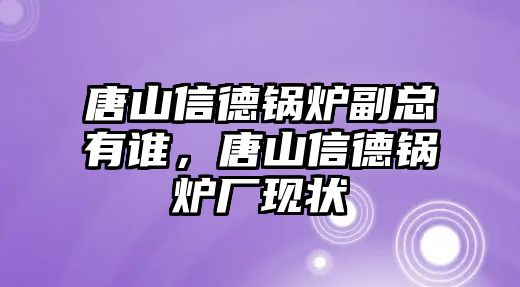 唐山信德鍋爐副總有誰，唐山信德鍋爐廠現狀