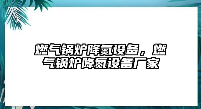 燃氣鍋爐降氮設備，燃氣鍋爐降氮設備廠家