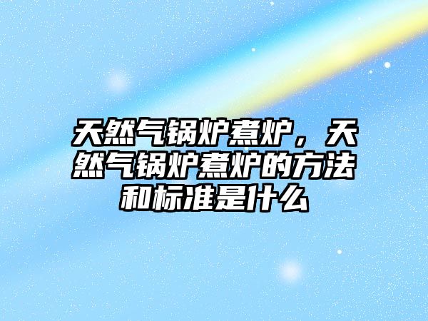 天然氣鍋爐煮爐，天然氣鍋爐煮爐的方法和標準是什么