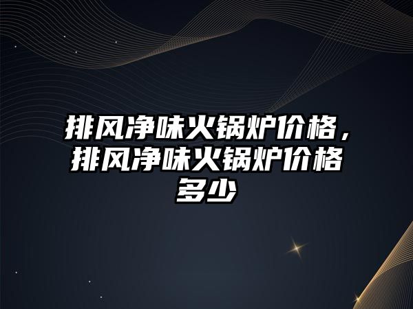 排風凈味火鍋爐價格，排風凈味火鍋爐價格多少