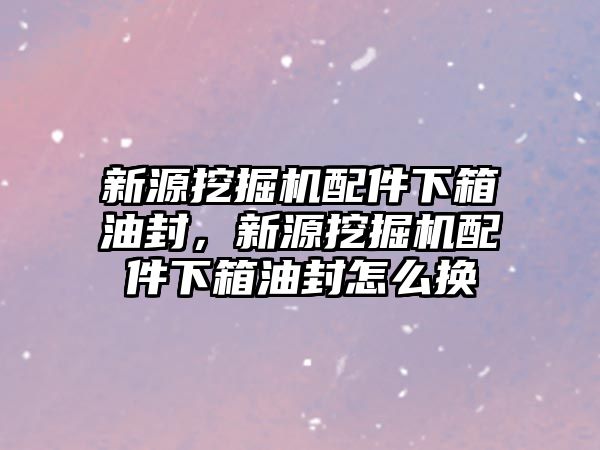 新源挖掘機(jī)配件下箱油封，新源挖掘機(jī)配件下箱油封怎么換