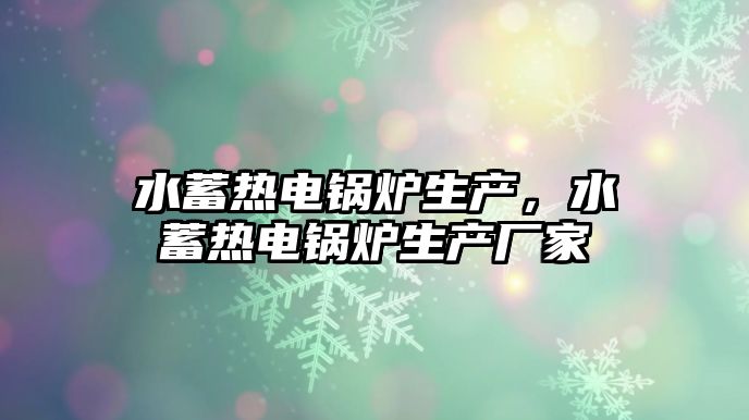 水蓄熱電鍋爐生產，水蓄熱電鍋爐生產廠家