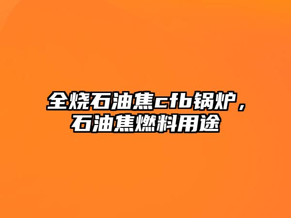 全燒石油焦cfb鍋爐，石油焦燃料用途