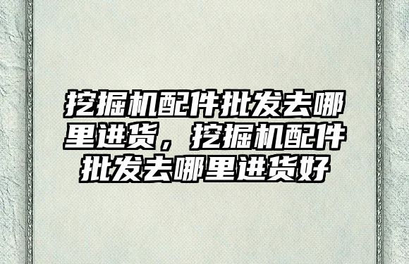 挖掘機配件批發(fā)去哪里進貨，挖掘機配件批發(fā)去哪里進貨好