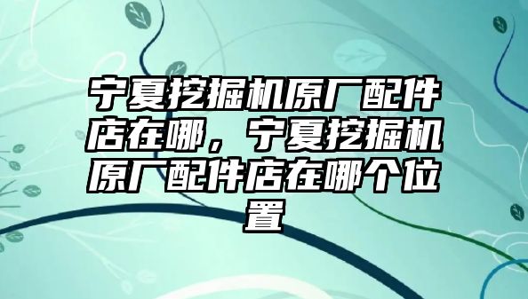 寧夏挖掘機原廠配件店在哪，寧夏挖掘機原廠配件店在哪個位置