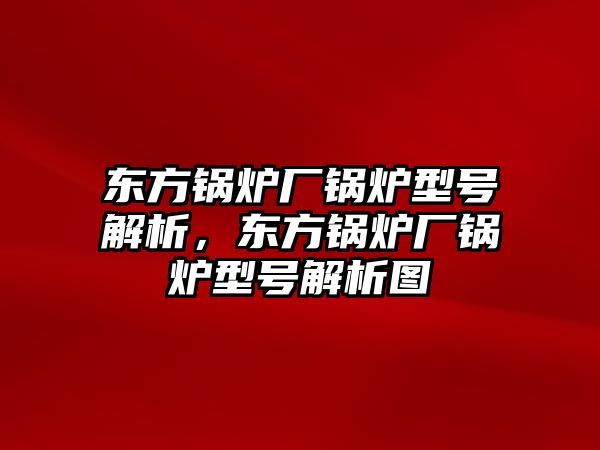 東方鍋爐廠鍋爐型號解析，東方鍋爐廠鍋爐型號解析圖