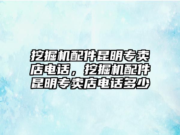 挖掘機配件昆明專賣店電話，挖掘機配件昆明專賣店電話多少