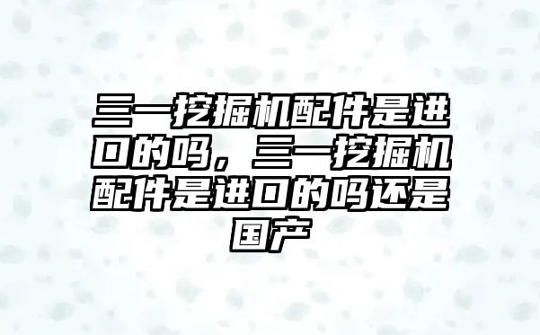 三一挖掘機配件是進口的嗎，三一挖掘機配件是進口的嗎還是國產