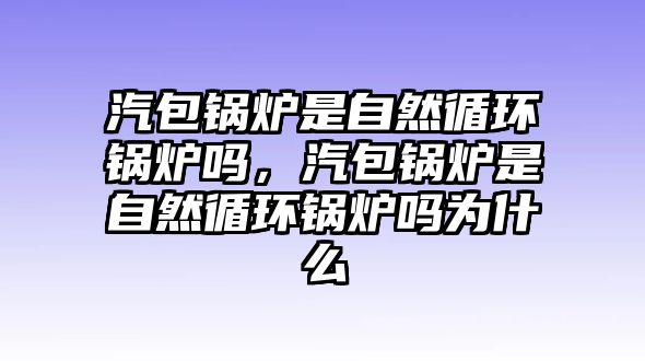 汽包鍋爐是自然循環鍋爐嗎，汽包鍋爐是自然循環鍋爐嗎為什么