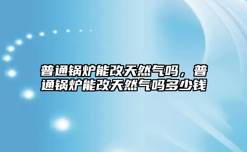 普通鍋爐能改天然氣嗎，普通鍋爐能改天然氣嗎多少錢