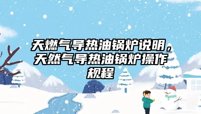 天燃氣導熱油鍋爐說明，天然氣導熱油鍋爐操作規程