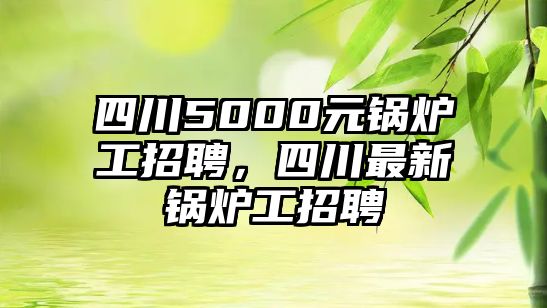 四川5000元鍋爐工招聘，四川最新鍋爐工招聘