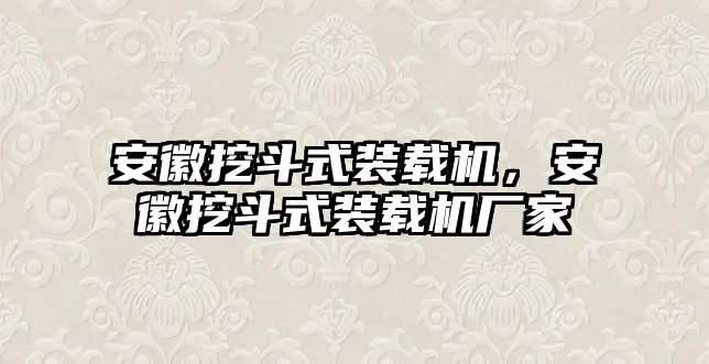 安徽挖斗式裝載機，安徽挖斗式裝載機廠家