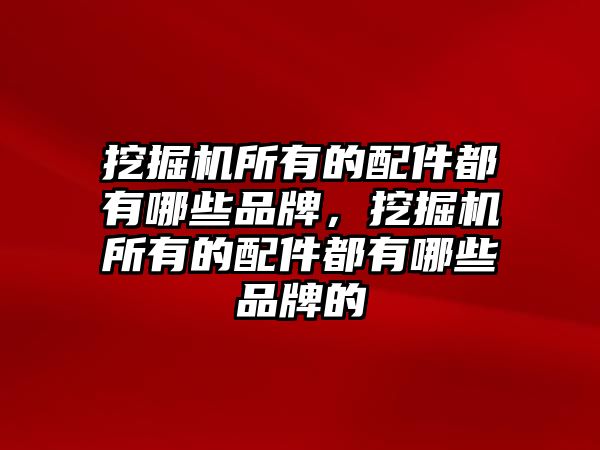 挖掘機所有的配件都有哪些品牌，挖掘機所有的配件都有哪些品牌的