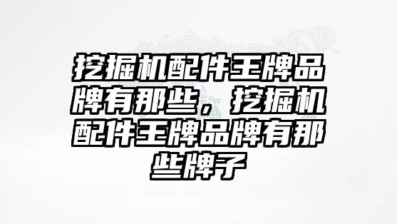 挖掘機(jī)配件王牌品牌有那些，挖掘機(jī)配件王牌品牌有那些牌子