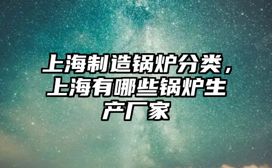 上海制造鍋爐分類，上海有哪些鍋爐生產廠家