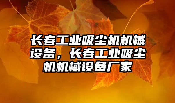 長春工業吸塵機機械設備，長春工業吸塵機機械設備廠家