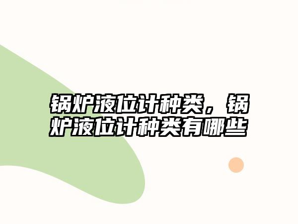 鍋爐液位計種類，鍋爐液位計種類有哪些