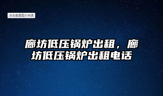 廊坊低壓鍋爐出租，廊坊低壓鍋爐出租電話