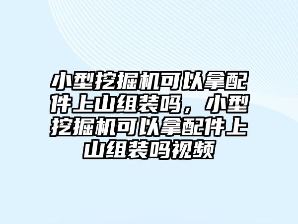 小型挖掘機(jī)可以拿配件上山組裝嗎，小型挖掘機(jī)可以拿配件上山組裝嗎視頻