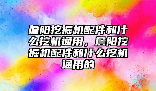 詹陽挖掘機配件和什么挖機通用，詹陽挖掘機配件和什么挖機通用的